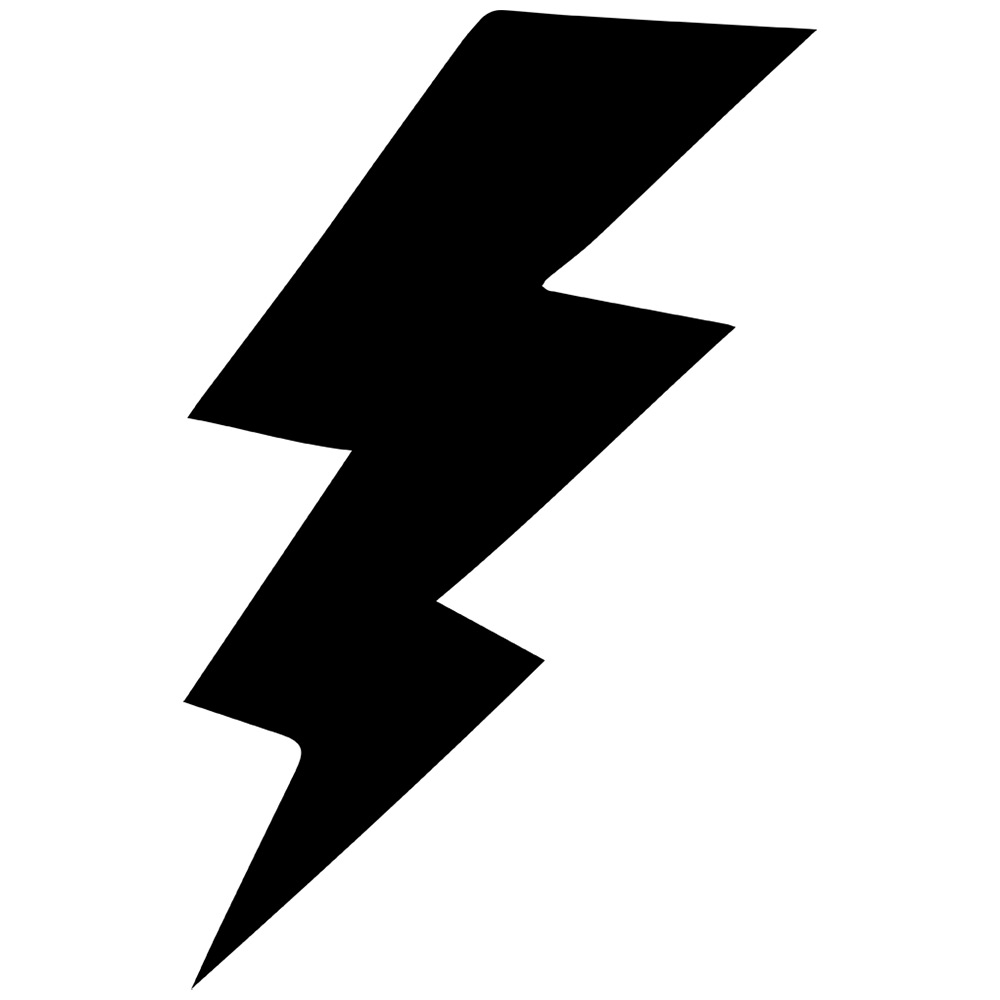 Black Lightning Bolt Clipart
