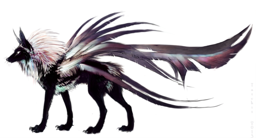 wolf with wings by Alessandra Amorin | WHI