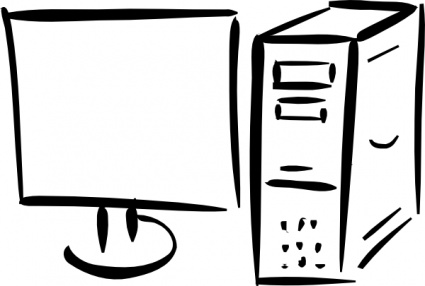 Computer Cartoon Clipart