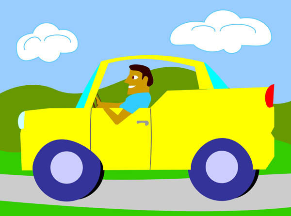 Driving Car Clipart
