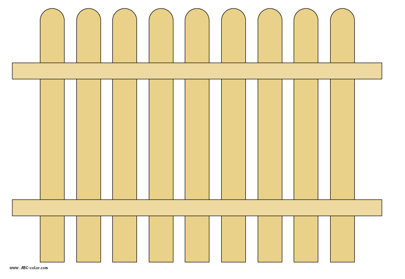 Garden White Fence Clipart