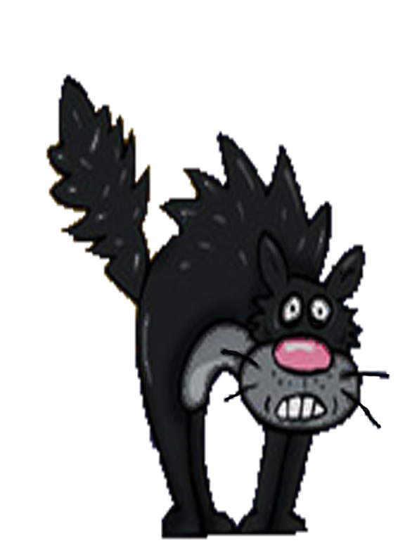 Funny Scared Cat Clipart