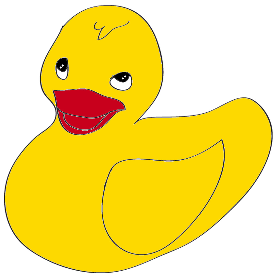Duck clipart outline