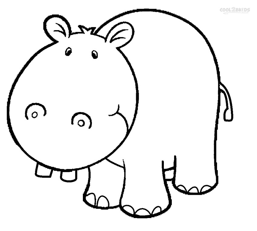Hippo Coloring Pages within Free Printable Hippo Coloring Pages ...