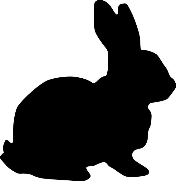 Bunny silhouette clip art
