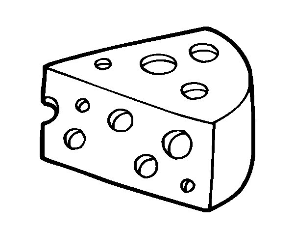 GruyÃ¨re cheese coloring page - Coloringcrew.com