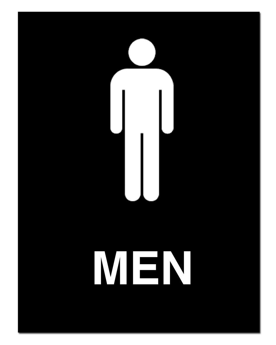 Mens restroom clipart