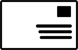 mail envelope exterior icon - vector Clip Art