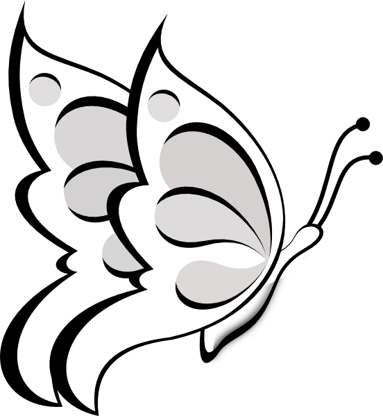 Butterfly Outline Clipart - Free Clipart Images