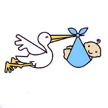 Baby Clipart Stork craft projects, Symbols Clipart - Clipartoons