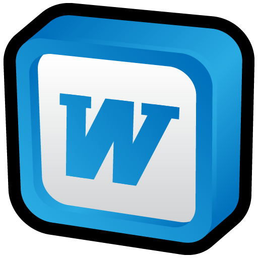 Microsoft Word Icon | 3D Cartoon Addons Iconset | Hopstarter