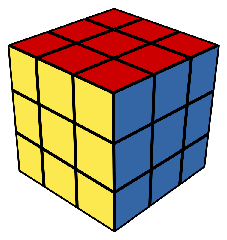 Orange Cube Shapes Clipart