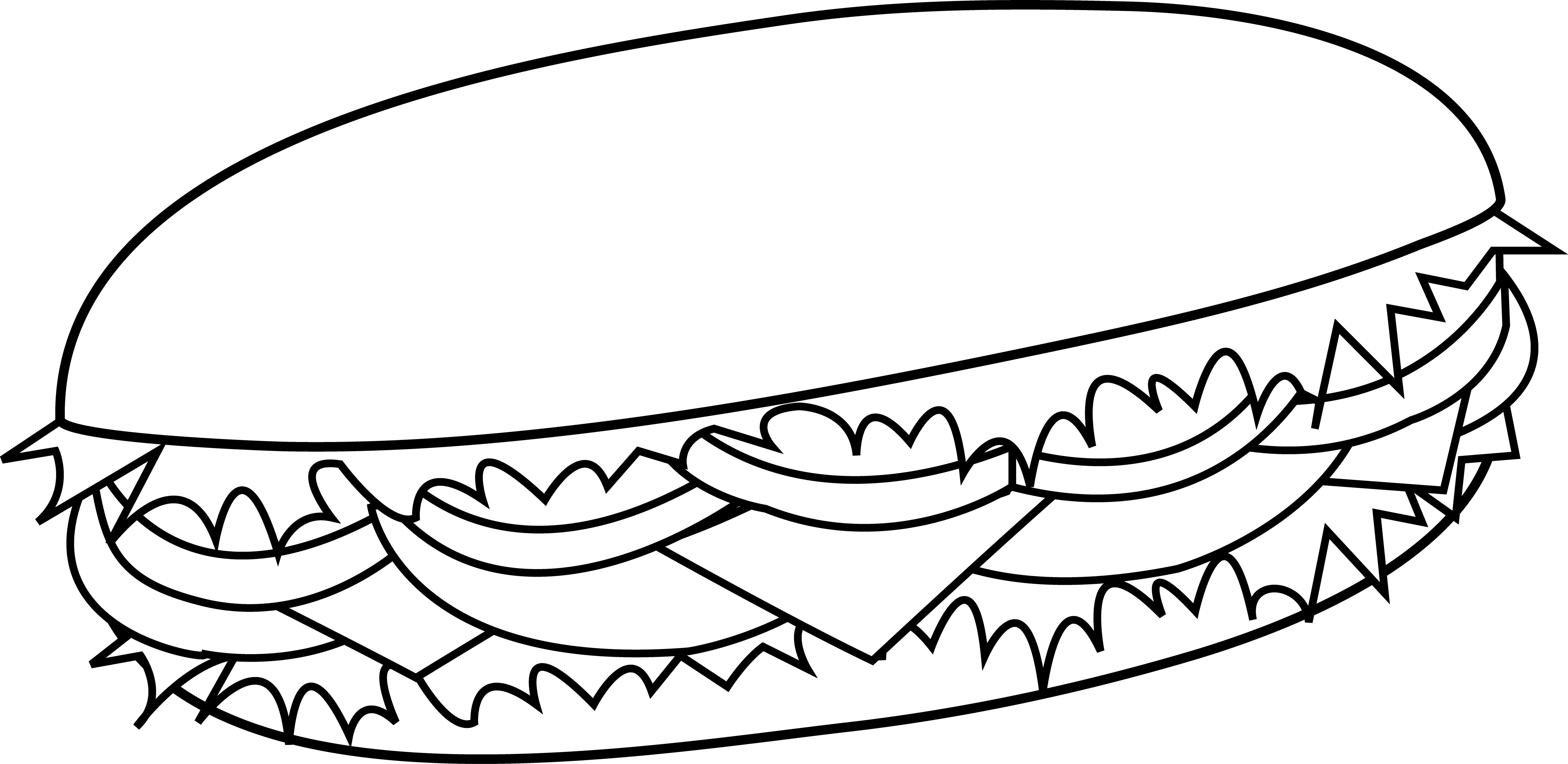Black And White Burger Png Clipart - Free to use Clip Art Resource