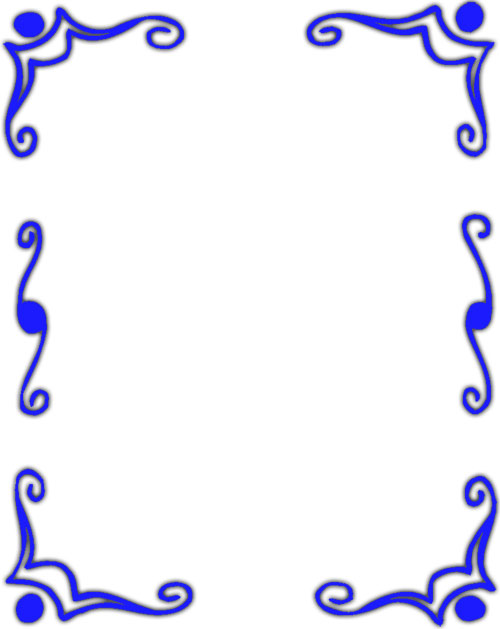 Free Blue Borders - Border Clipart Blue - White - Frames