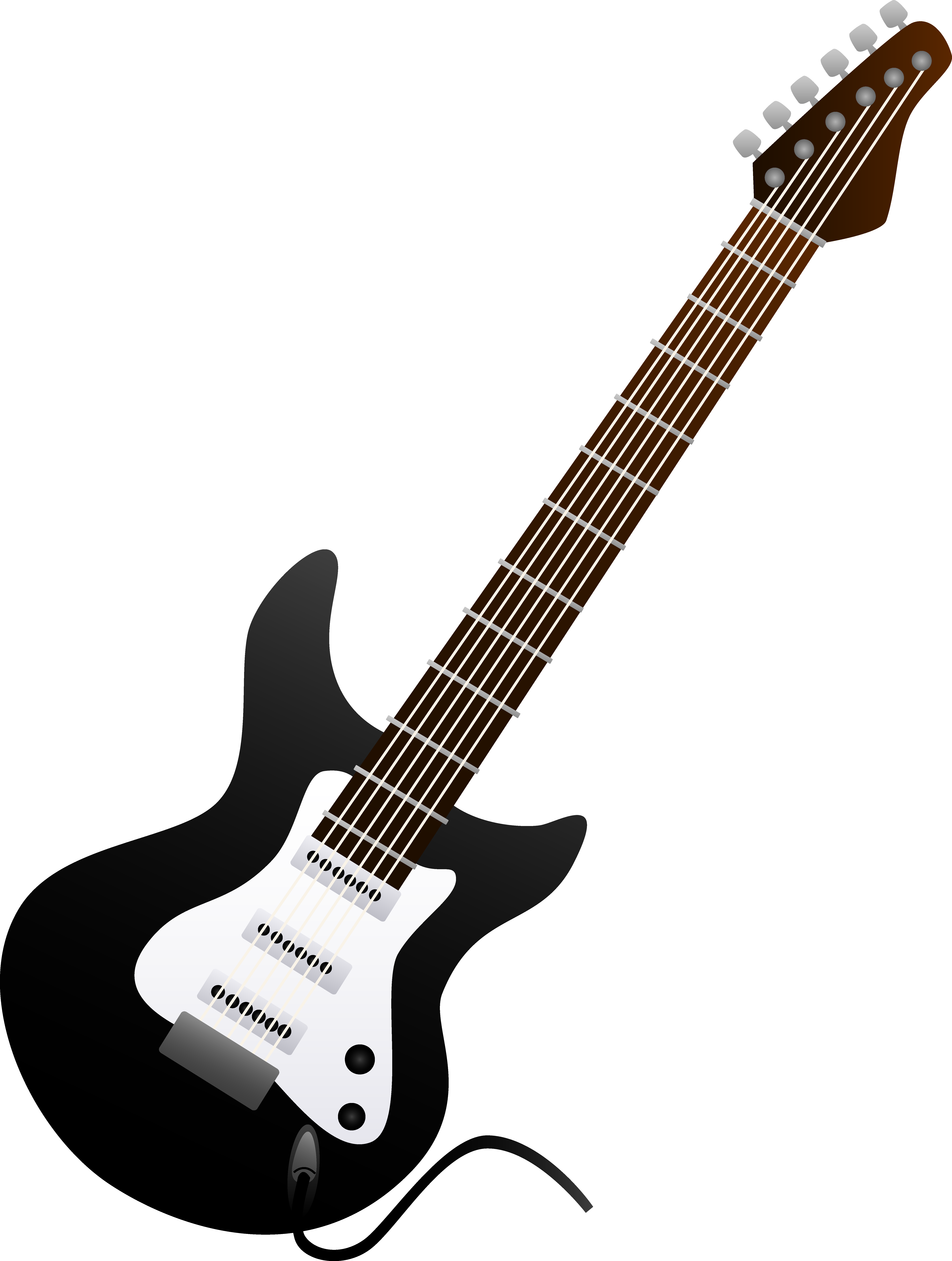 Electric Guitar Clipart Black And White - Free ...