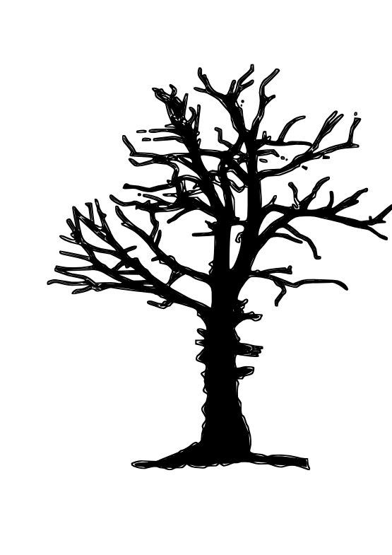 dead tree silhouette SVG