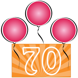 70th Birthday Balloons