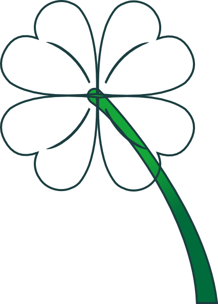 Leaf Clover Gradient clip art Free Vector