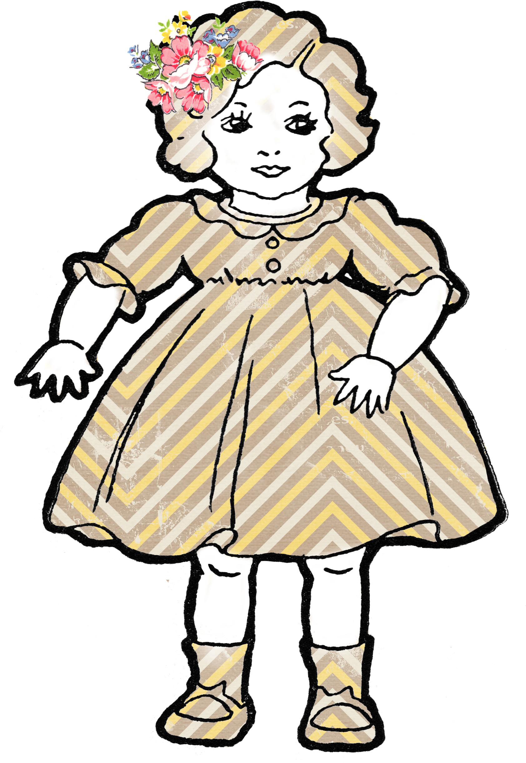 Adorable Altered Art Shabby Dolls Vintage Clip Art | Free Pretty ...