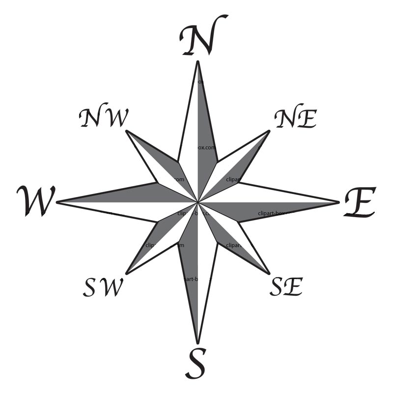 CLIPART COMPASS ROSE 2 | Royalty free vector design