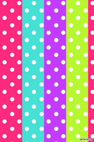 Wallpaper Polkadot Rainbow