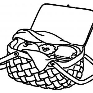 Picnic Basket Clip Art Black And White Free Layout | Piclipart