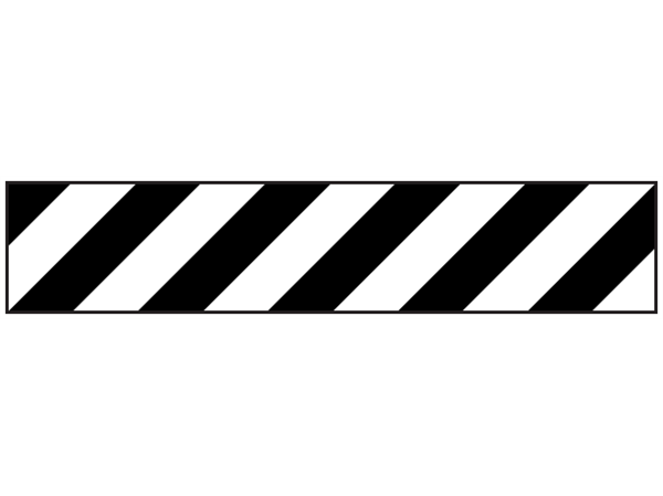 Laminated warning tape, black and white chevron. | TT1010 | Label ...