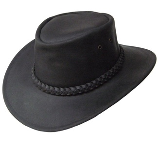 Modestone Unisex Leather Cowboy Hat "Hair On" Cowhide Applique ...