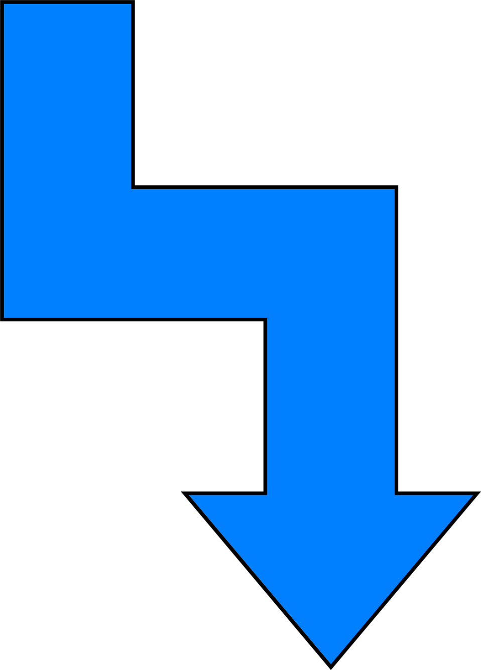 Arrow Blue | Free Stock Photo | Illustration of a crooked blue ...