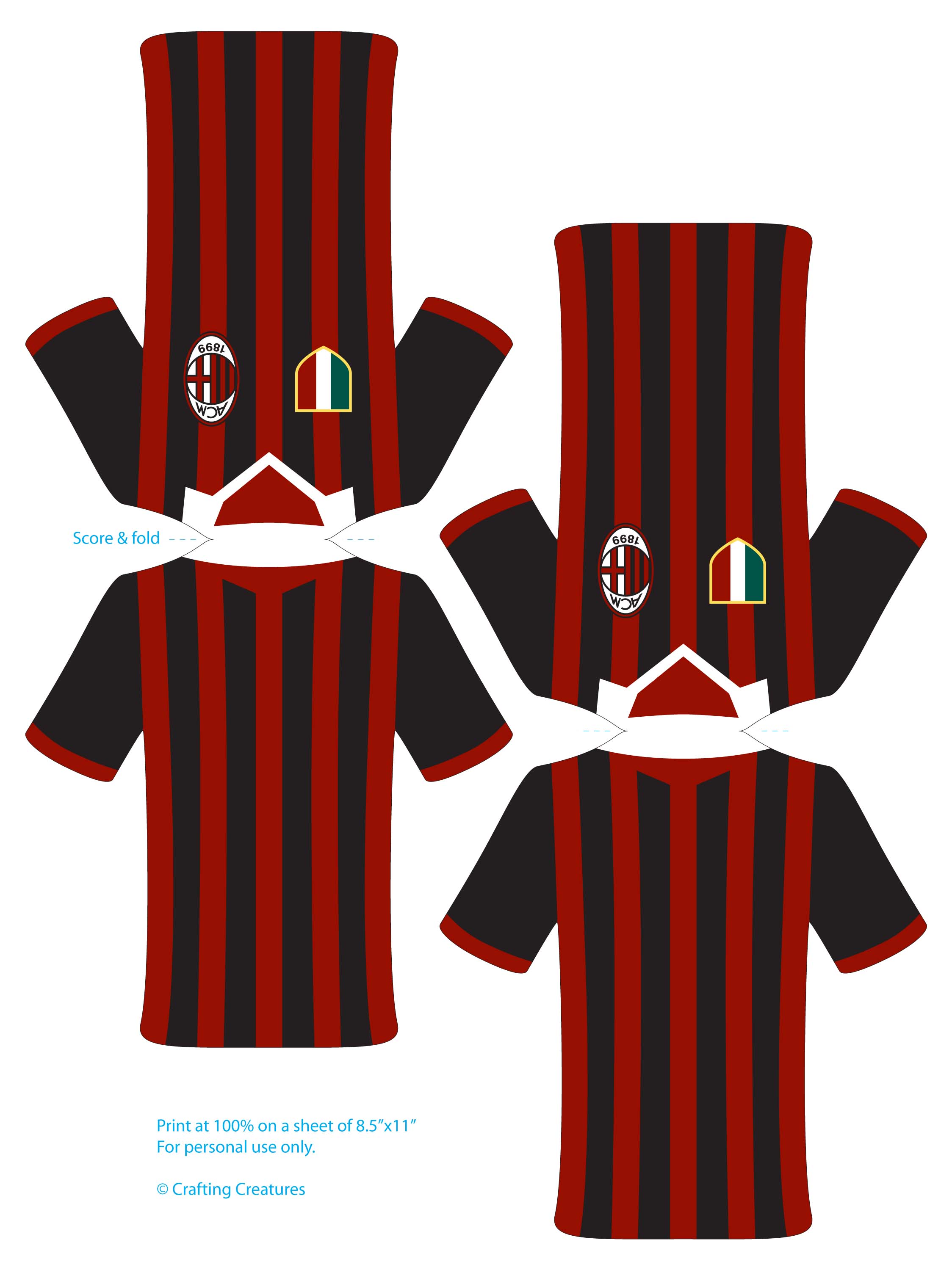 Free Printable Football Jersey Template