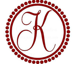 Clipart circle monogram