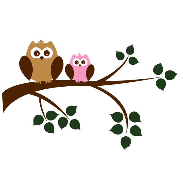 Owl in Tree Clip Art – Clipart Free Download