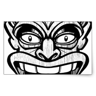 Tiki Mask Stickers | Zazzle