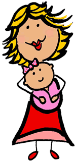 Mom And Baby Clipart - Tumundografico