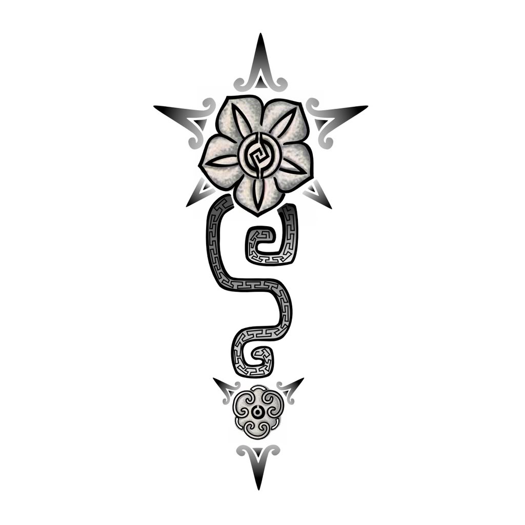 Aztec Flower Tattoos