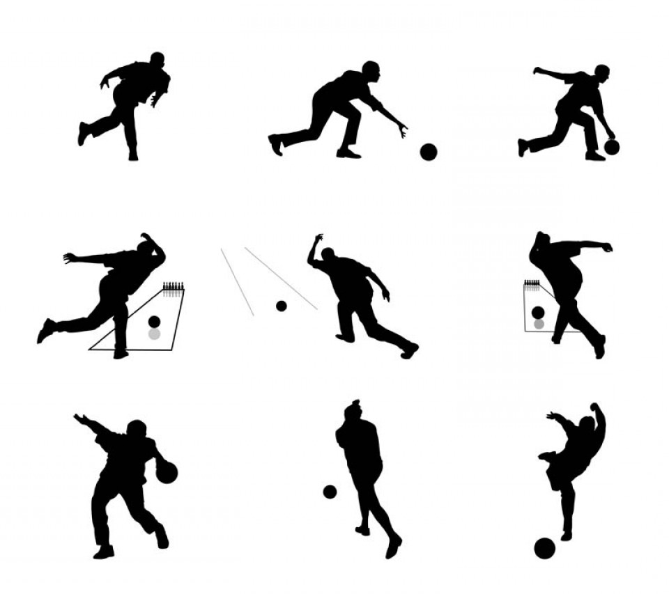 Best Bowling Silhoutte Vector Art Illustration | Vectory