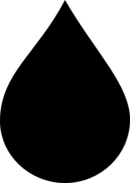 Water drops clipart black and white