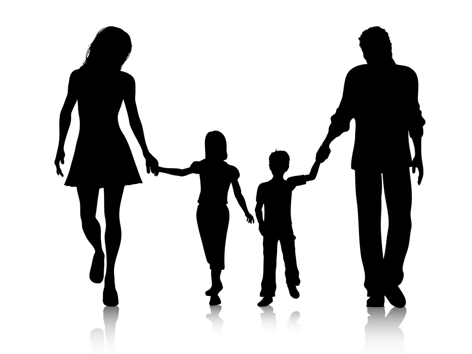 Happy family of 5 clipart