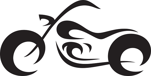 Silhouette Of A Simple Motorcycle Clip Art, Vector Images ...