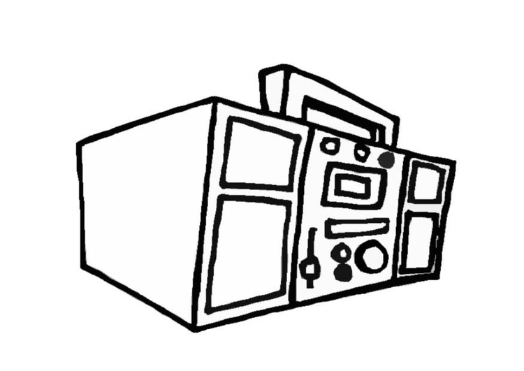 Coloring page boom box - img 8722.