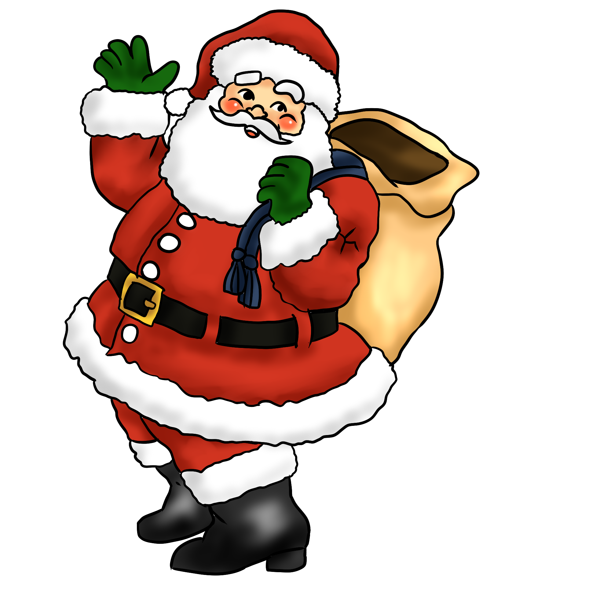 Free clipart images santa claus