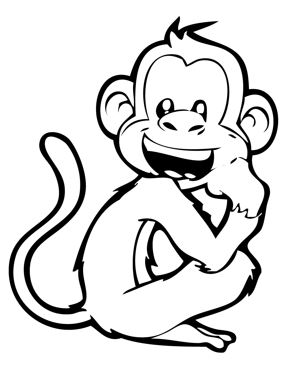 Excellent Cute Monkey Coloring Pages From Monkey Coloring Pages on ...