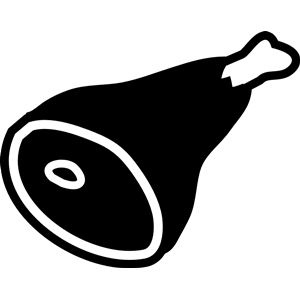 Ham Black And White Clipart