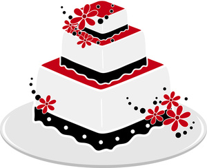 Clip Art Black And White Wedding Cake Clipart