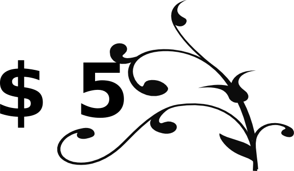 Smallest $5. Clip Art - vector clip art online ...