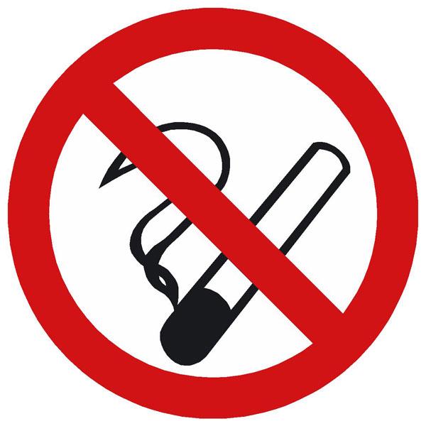 prohibition symbol no smoking 100 x 100mm sign | Mats Direct Ireland