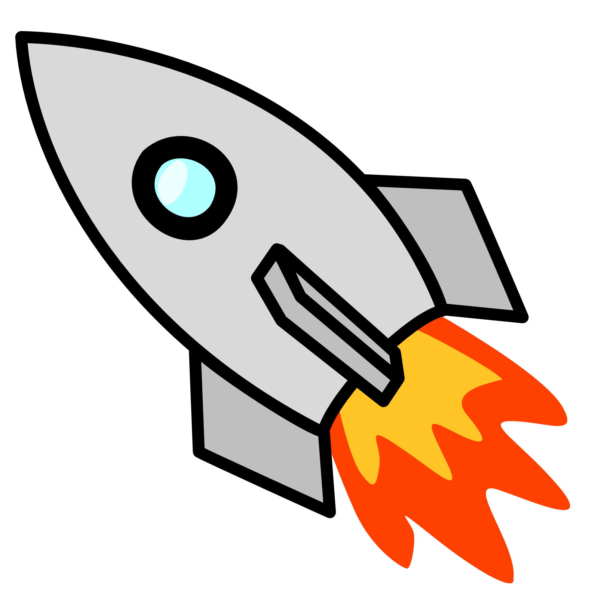 Rocket Clipart Black And White - Free Clipart Images