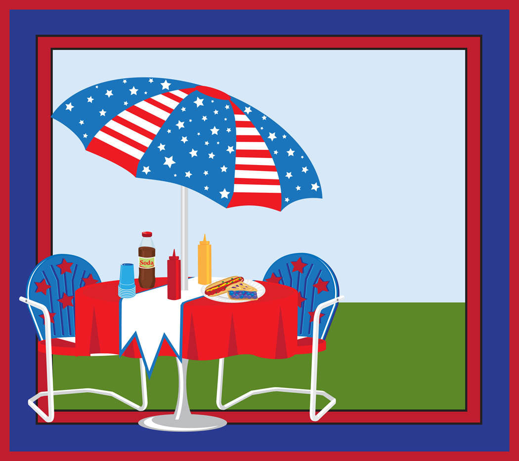 Page by Dixie Allan - July 4th Picnic. Clip Art of a July 4th Picnic. © Dixie Allan. Page 1 - A Group of Palm Trees Page 2 - Beach Balls Page 3 - Beach, Tropical Food and Drinks