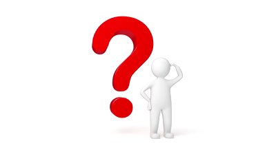 Person thinking next to a Question mark - 1080 with alpha matte ...