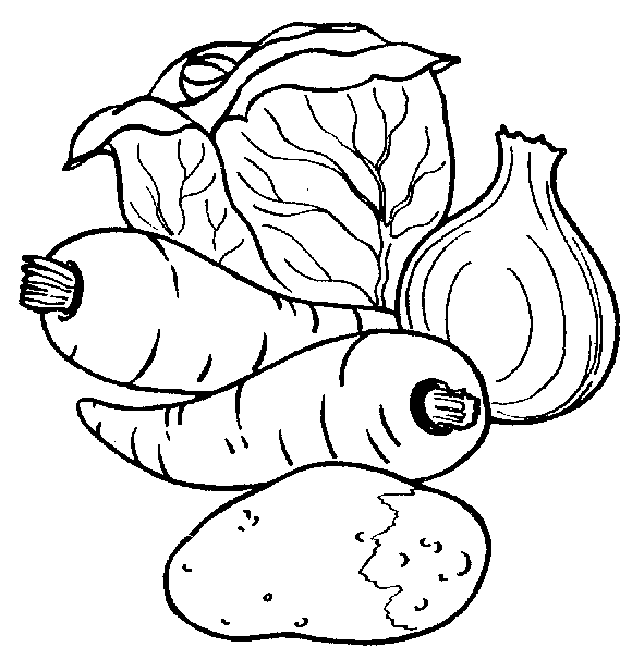 Clipart outline vegetables